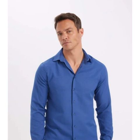 DeFacto Modern Fit Polo Yaka Poplin Uzun Kollu Gömlek R4340AZNS